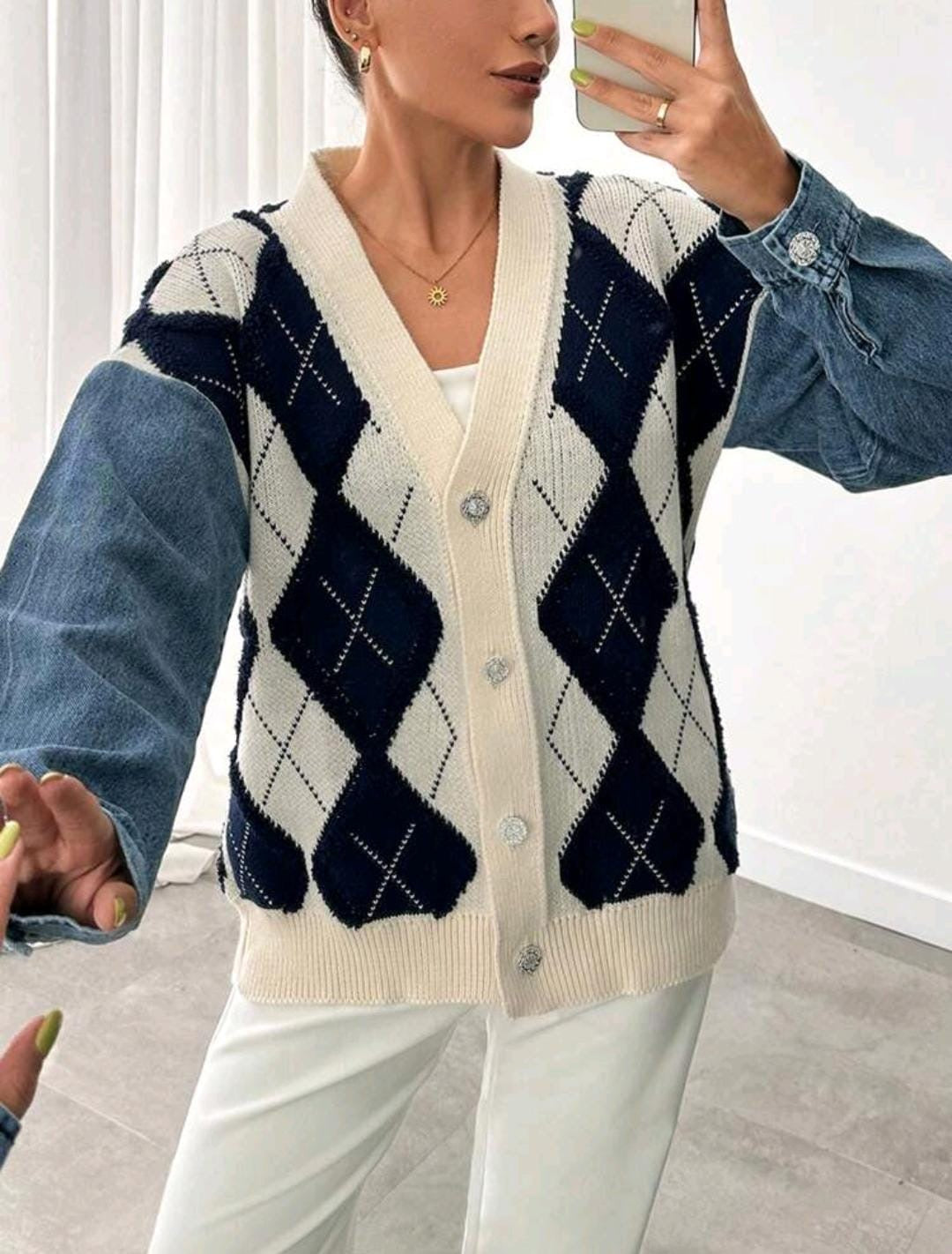 Cardigan col en V