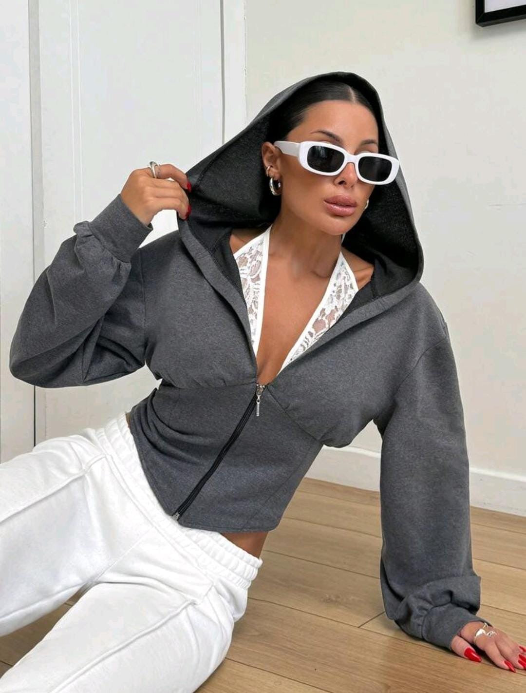Cardigan corset avec détails en dentelle