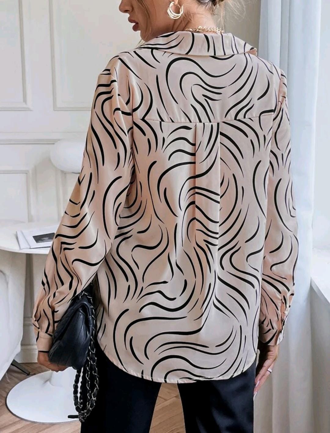 Clasi Chemise à imprimé intégral, hauts à manches longues