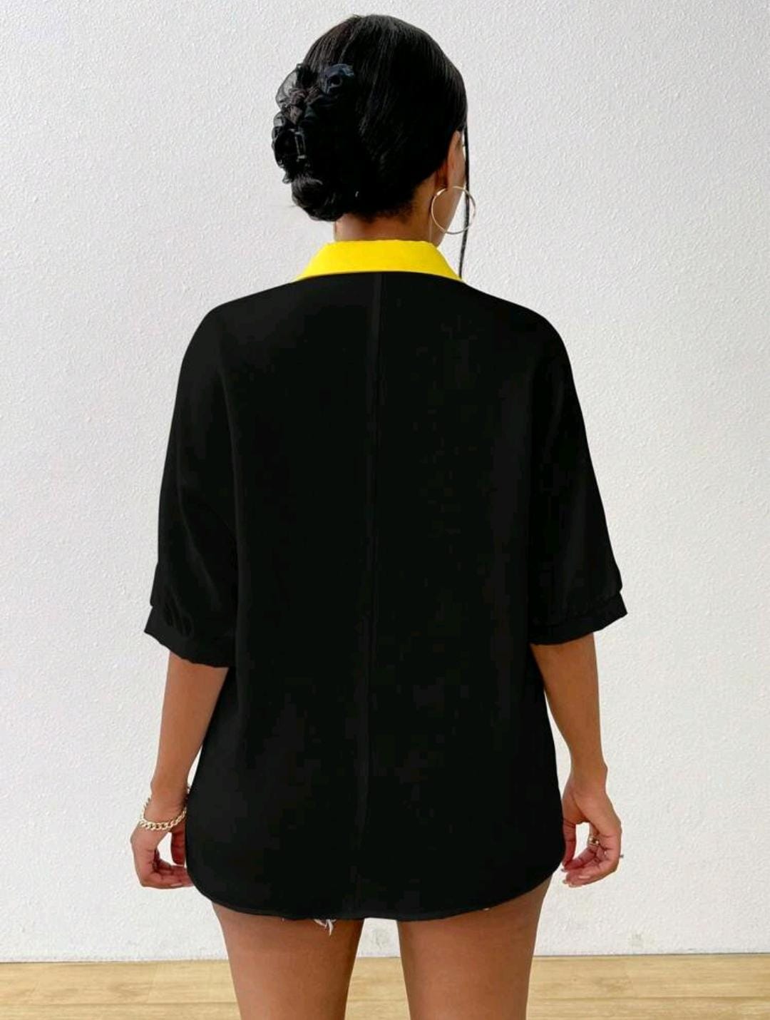 Slayr Chemise casual chic à manches courtes