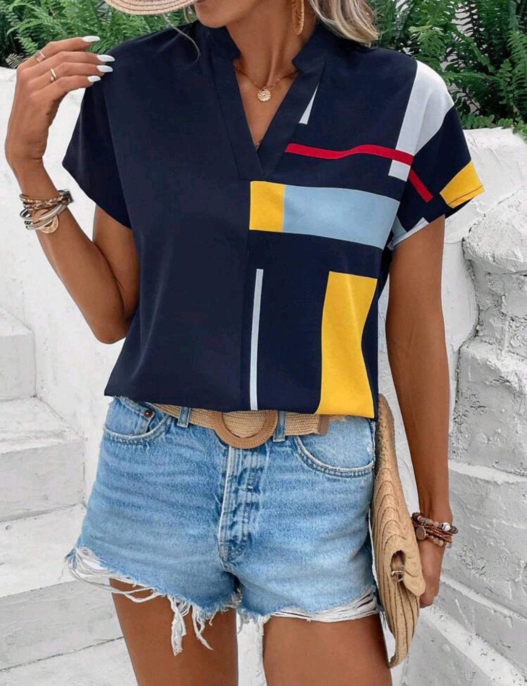 LUNE Chemise décontractée d"été à