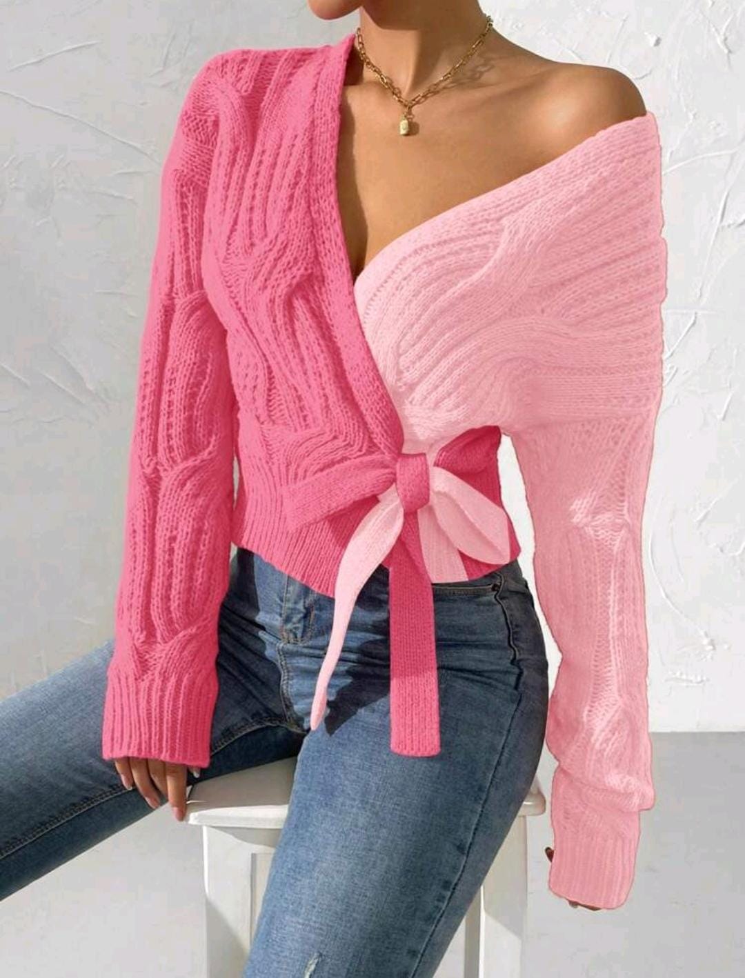Relaxiva Cardigan cache-cœur blocs