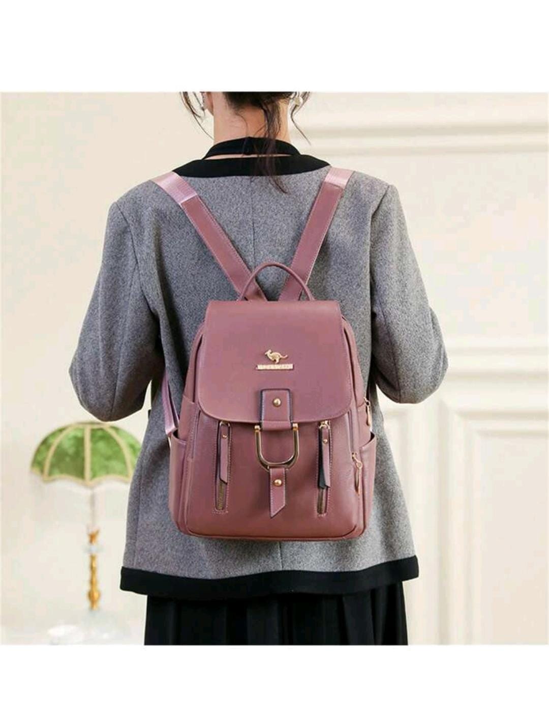 Sac à dos souple anti-vol pour femmes à rabat de mode