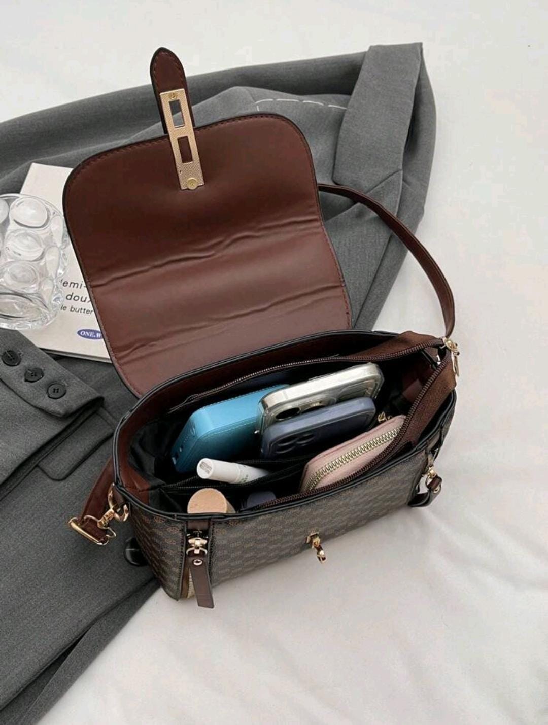 1 Pièce Sac À Bandoulière Multicolore En Matériau Pu