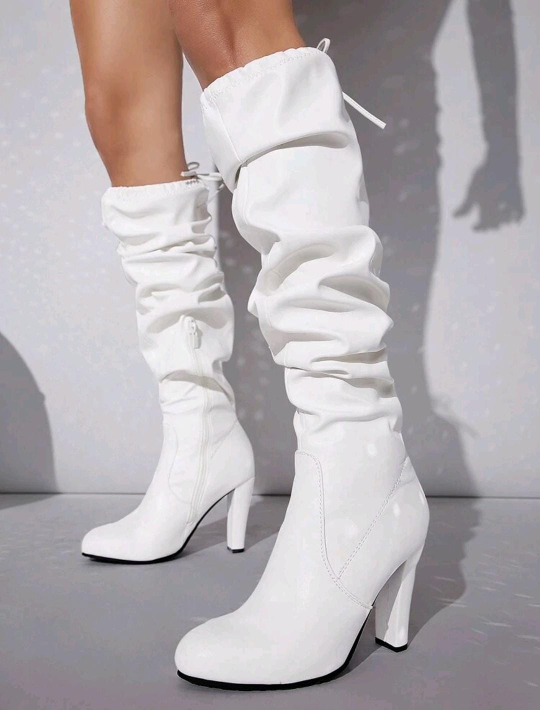 Cadeau de vacances Meilleures Bottes sur le genou stretch en PU