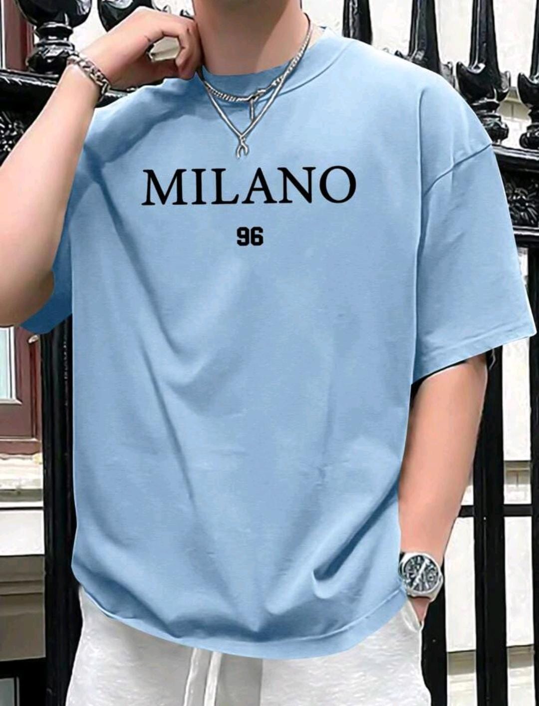 T-shirt À Manches Courtes Contrasté À Motif De Mouette Pour Hommes