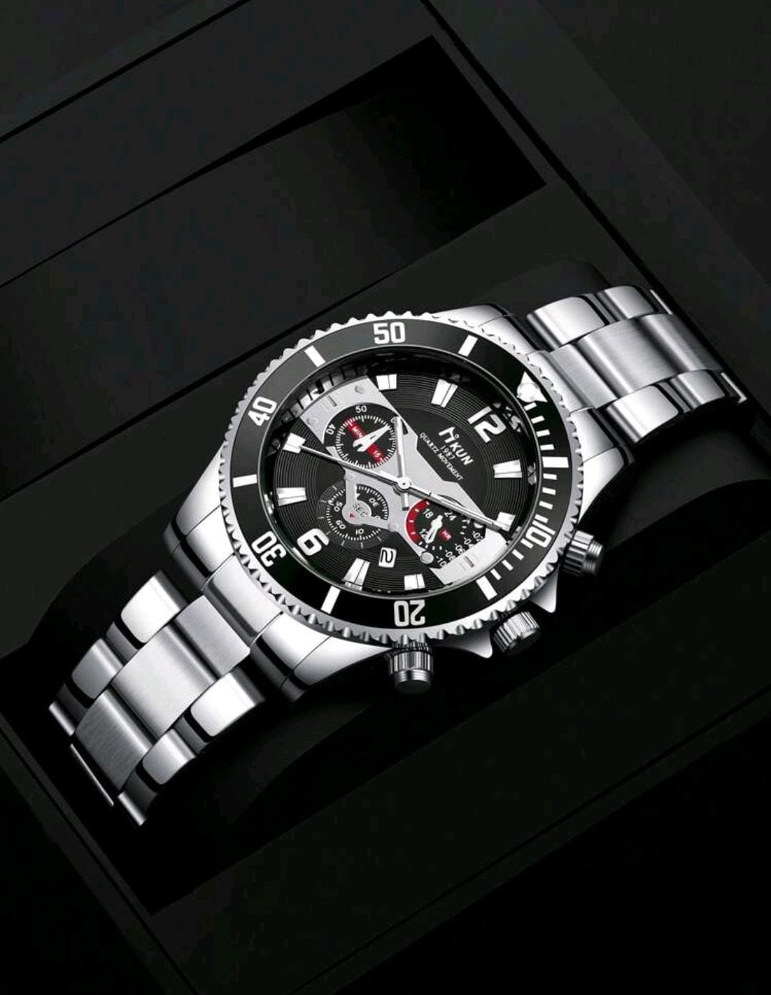 Montre homme d'affaires et de sport 3 pièces