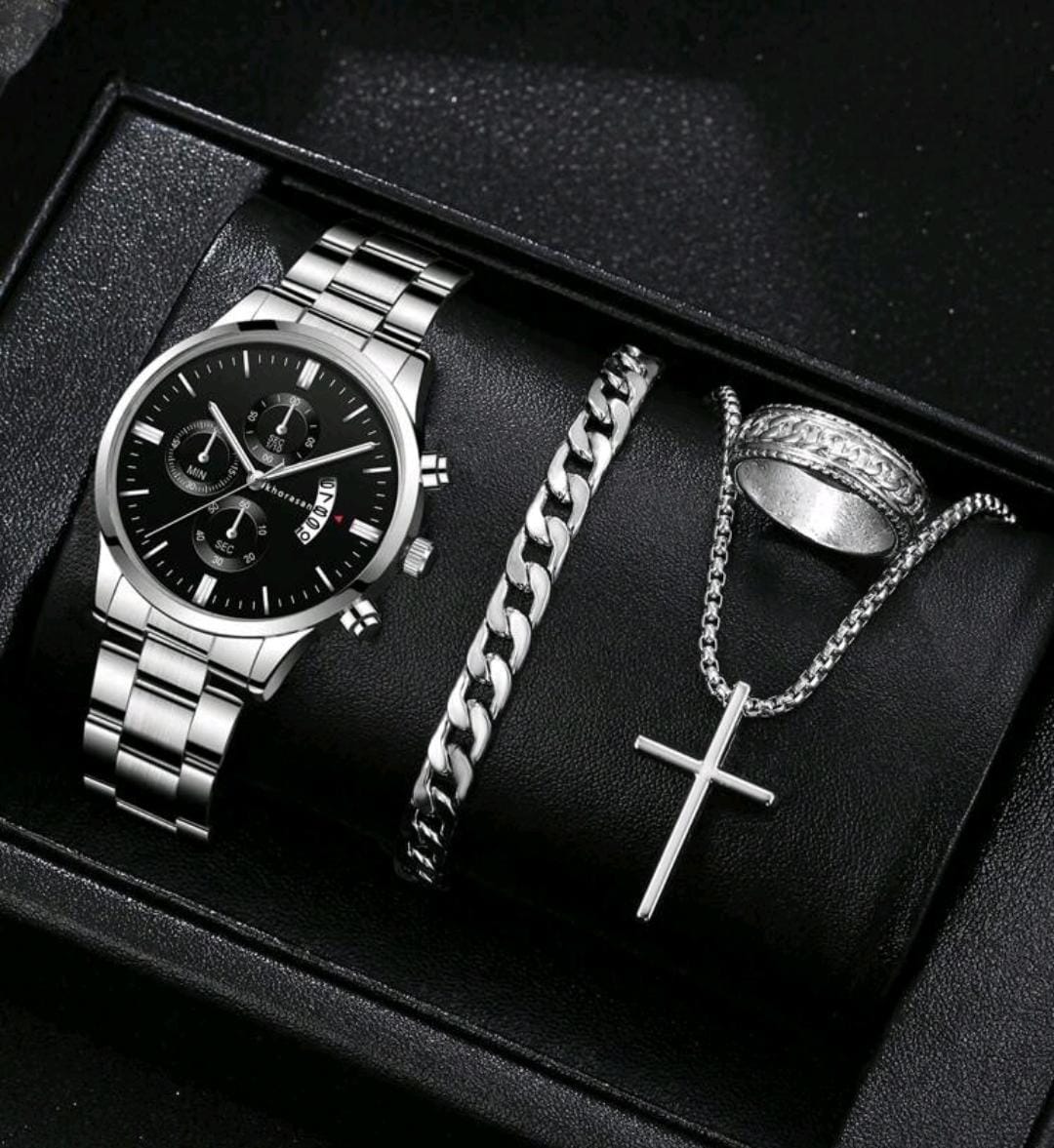 Montre à quartz homme mode nouvelle sangle en alliage 3 couleurs