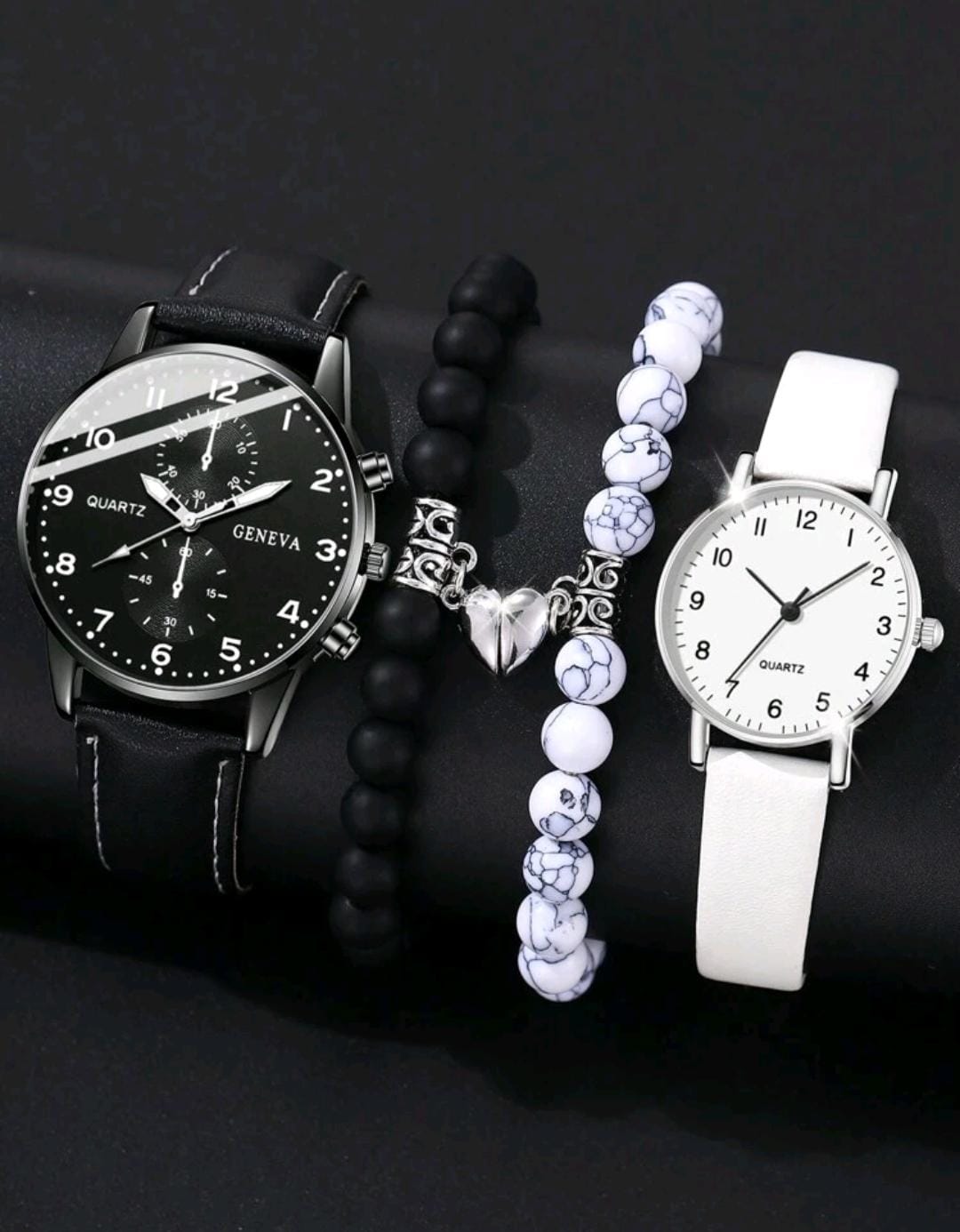 4 pièces Ensemble de bracelets à quartz
