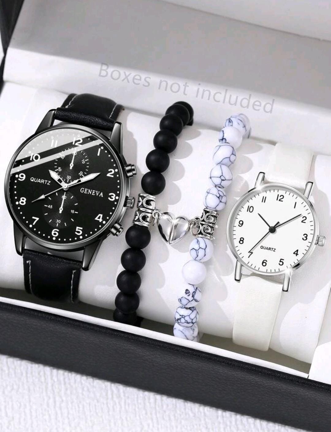 4 pièces Ensemble de bracelets à quartz