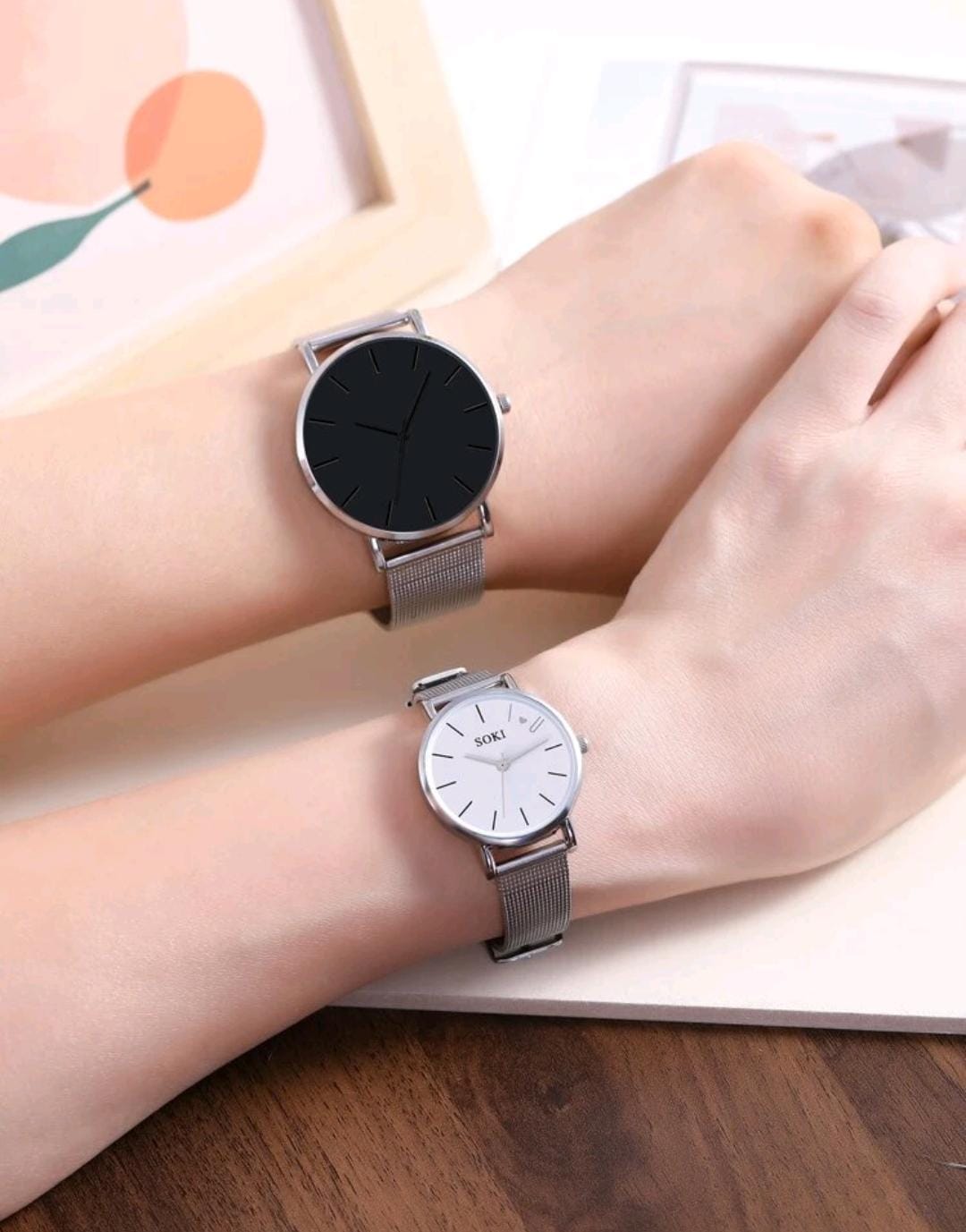 Montres de couple à quartz et 2 pièces Colliers de couple