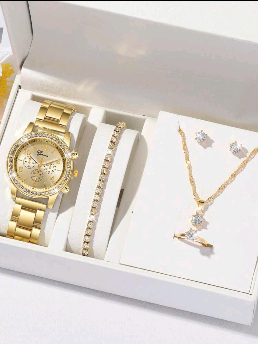 6 pièces Ensemble de montre en acier avec bracelet