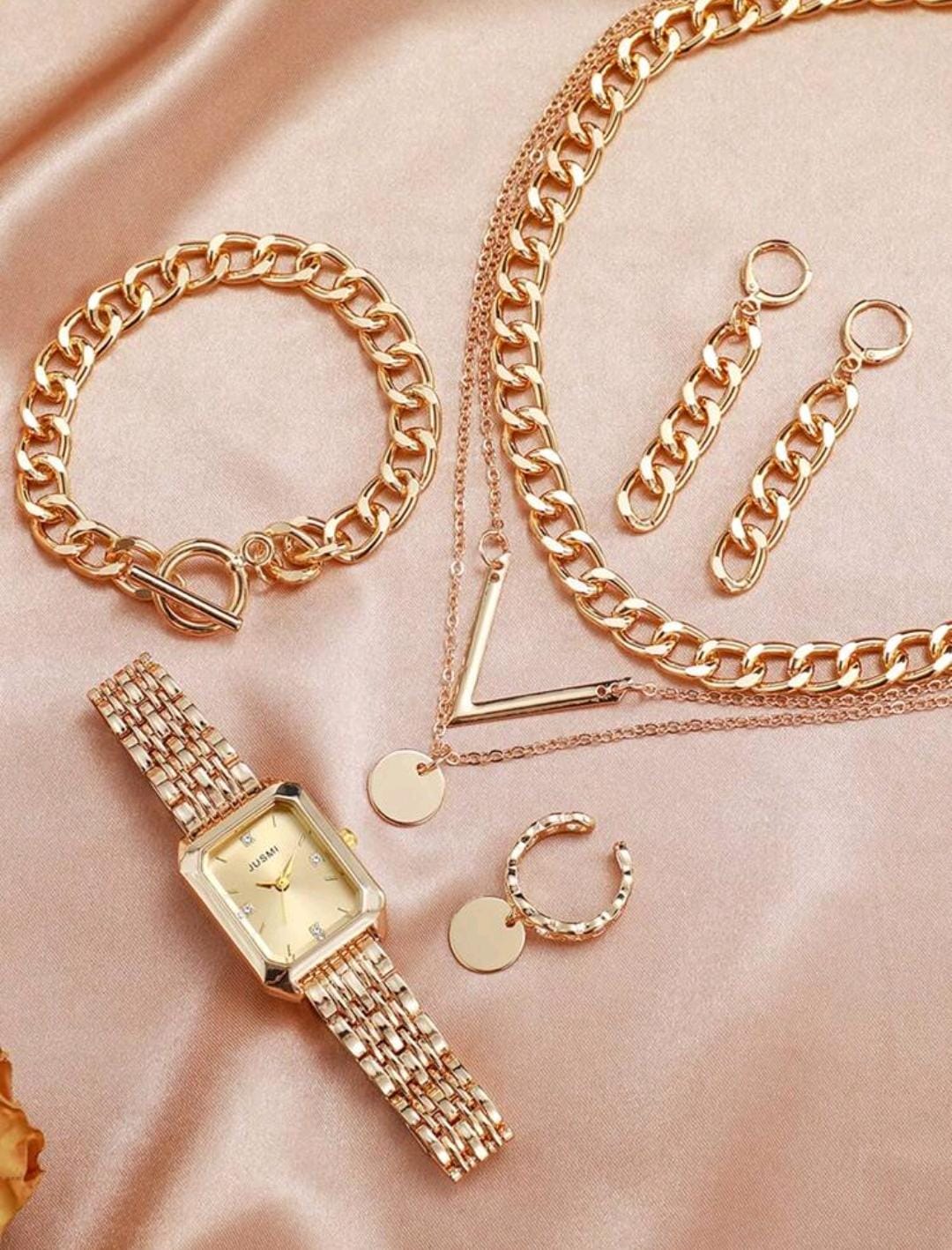 Montre de femme, portefeuille et set de portefeuille , élégant et de luxe avec strass.