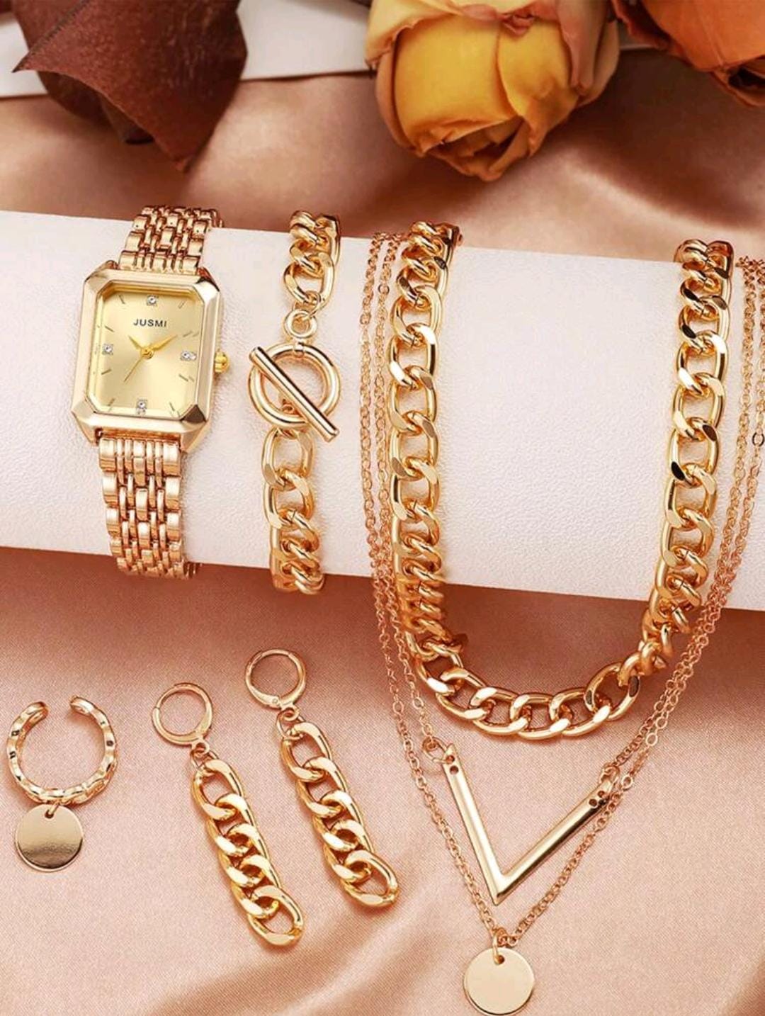 Montre de femme, portefeuille et set de portefeuille , élégant et de luxe avec strass.