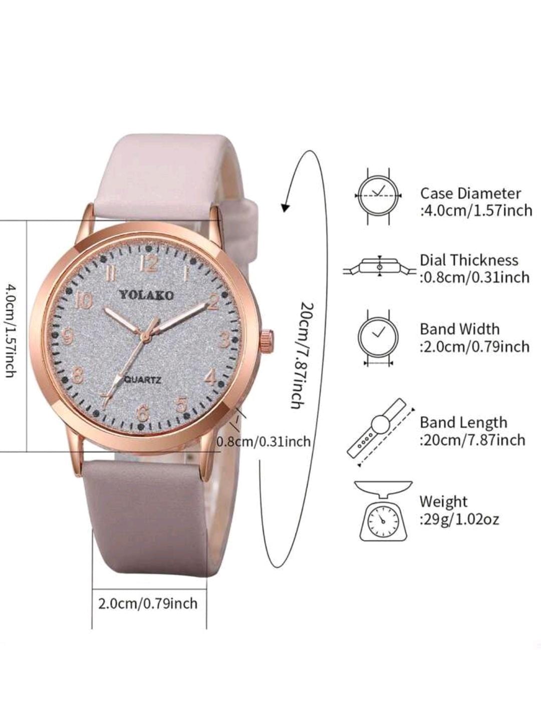 Montre en acier inoxydable carré, ensemble d'accessoires tendance, emballé dans une boîte cadeau pour les cadeaux de vacances