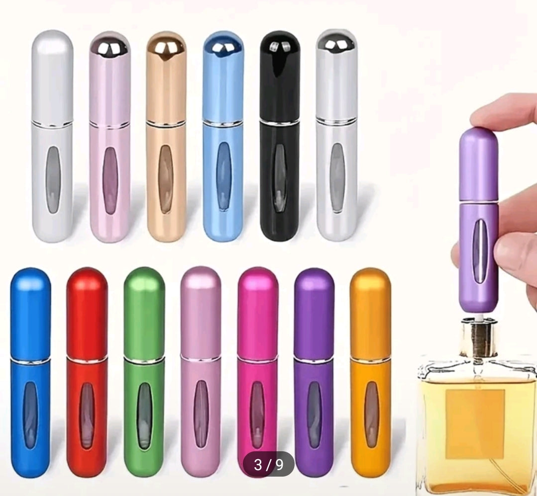 2 pièces Bouteilles de vaporisateur de parfum rechargeables de 5 ml en différentes couleurs