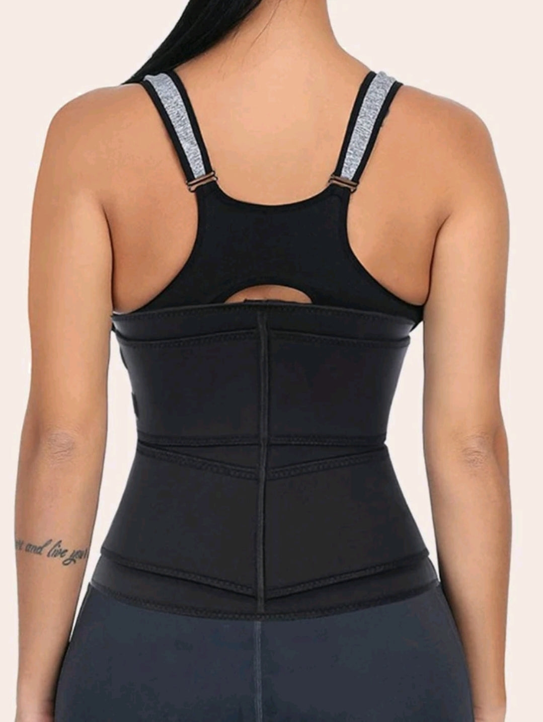 Corset moulant de sport de plein air en caoutchouc synthétique avec fermeture éclair