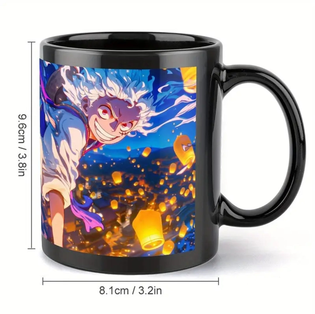 1 tasse en céramique isolée d'inspiration animée de 11 oz - Designer