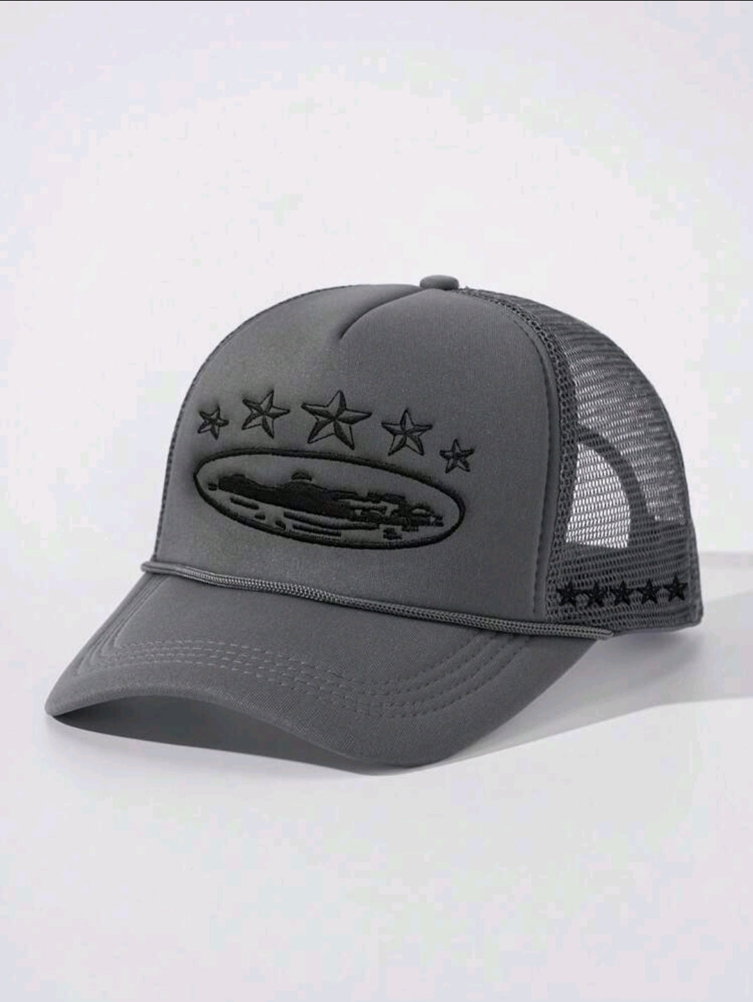1 pièce de casquette de baseball à étoile à 5 branches brodée, visière de soleil respirante en maille, réglable pour l'extérieur