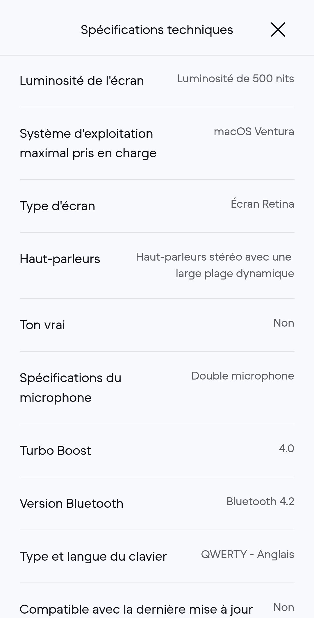 MacBook Pro 13" Retina (2017) - Core i5 2,3 GHz, SSD 128 Go - 8 Go - QWERTY - Anglais