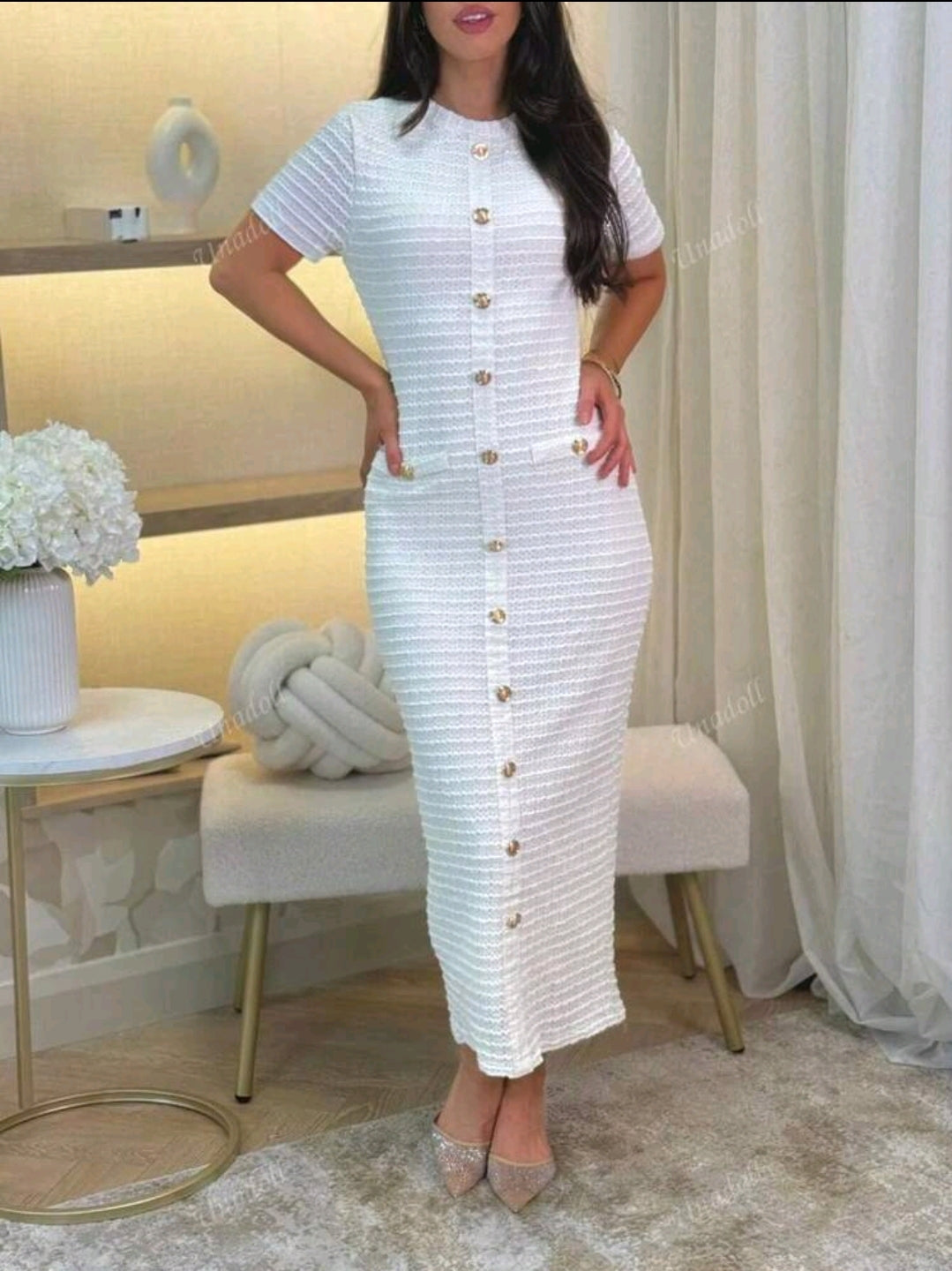Robe à manches courtes pour dames, idéale pour les sorties d'été, les festivals de musique et les trajets quotidiens