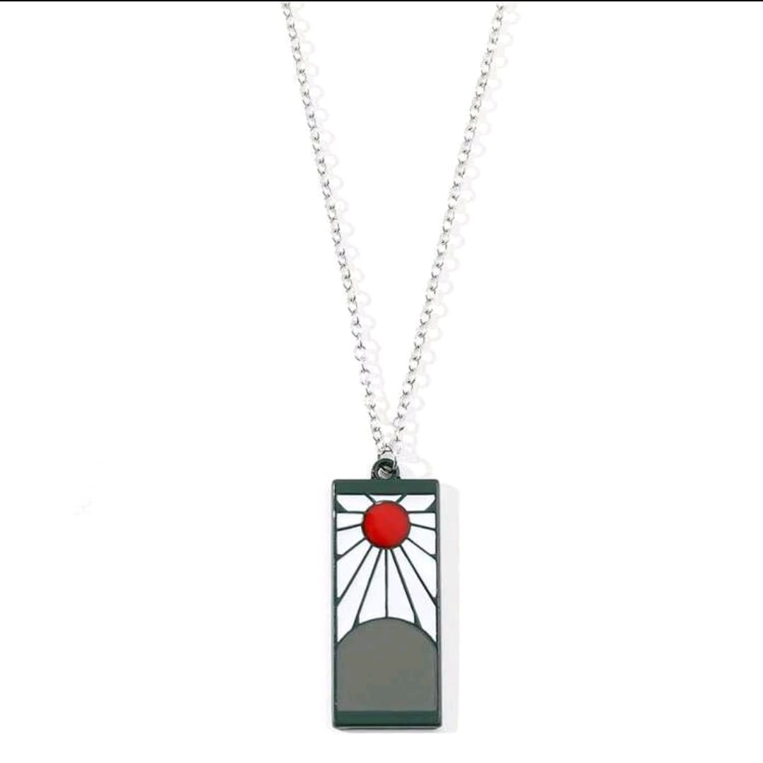 1 pièce Pendentif en métal de mode avec personnalité, personnage de dessin animé anime Demon Slayer, collier de mode, convient pour un port quotidien