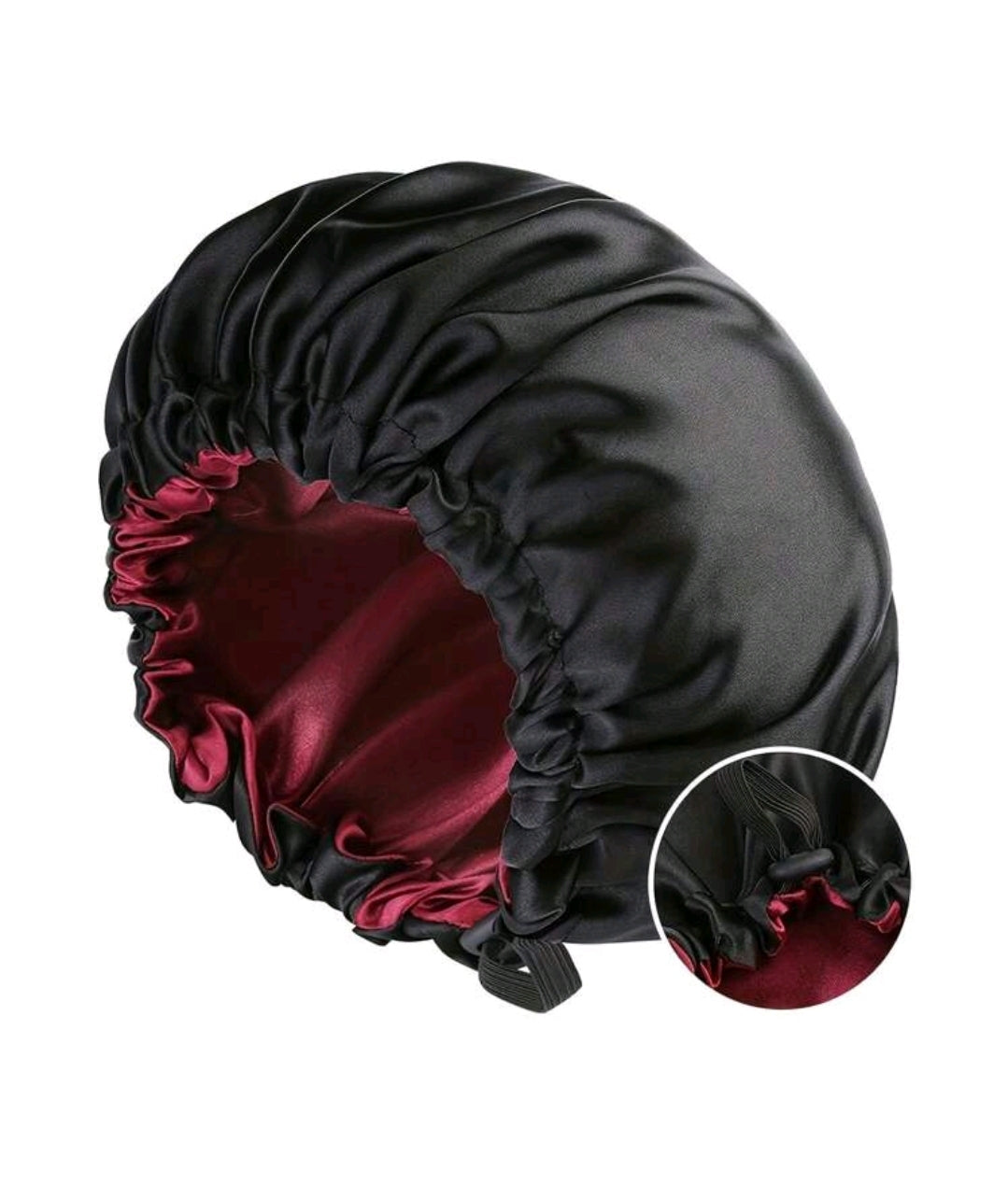 1 pièce Bonnet de satin Grande taille réversible à double épaisseur Ajustable Chapeau turbant de nuit