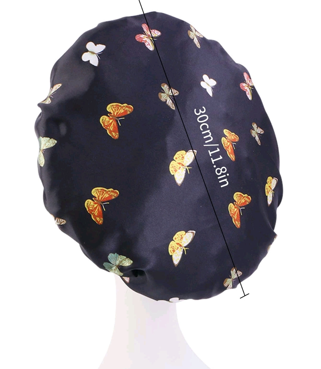 1 pièce de bonnet satiné à large bord élastique avec imprimé papillon pour le sommeil