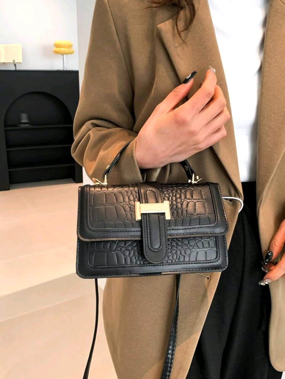 Nouveau petit sac à main de mode pour femmes, texture de pierre