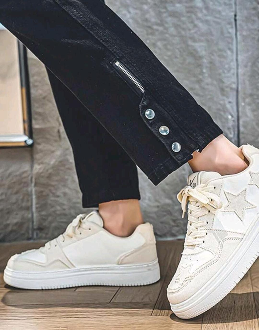 Nouvelles chaussures en canevas à semelle épaisse et respirante, baskets casual à motif étoile, polyvalentes