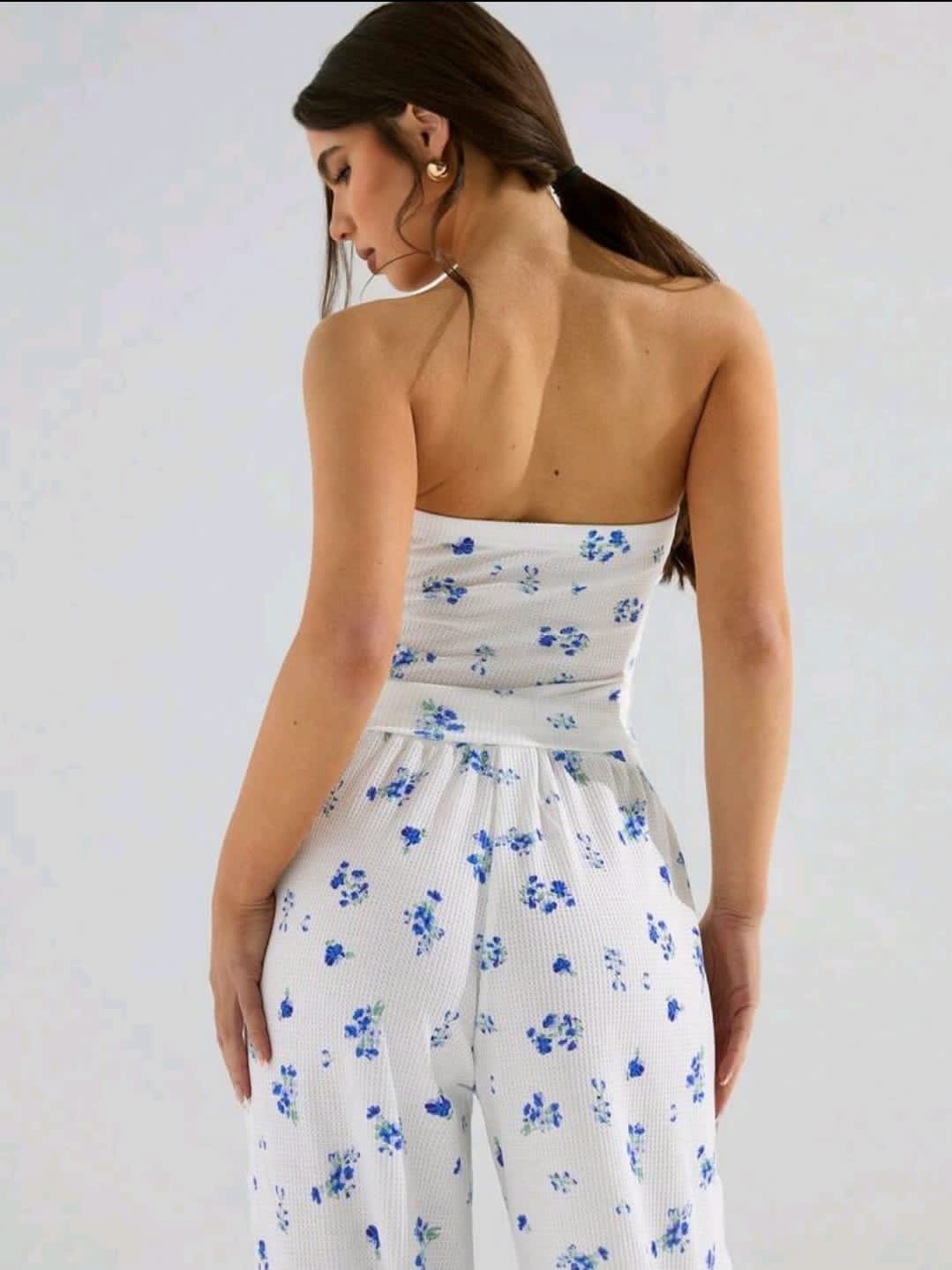 Athîral Top bandeau imprimé gaufré pour femme, simple et mode, décontracté pour usage quotidien
