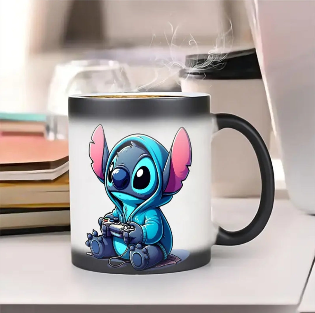 1 tasse de céramique de 11 onces - Design changeant de couleur, tasse de café réactive sensible à la chaleur, tasses