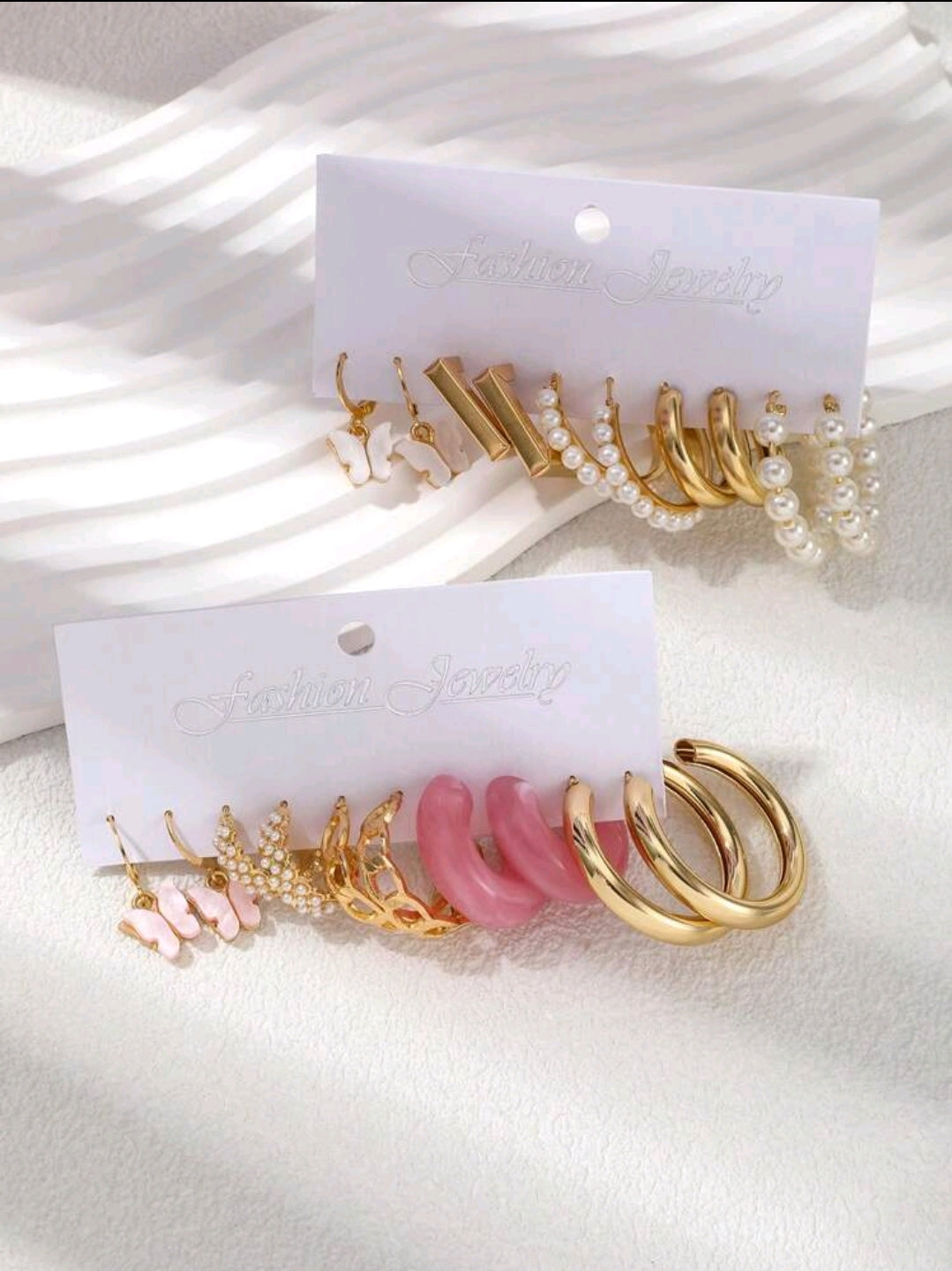 20 pièces Ensemble de boucles d'oreilles pour femmes avec design papillon en fausse perle
