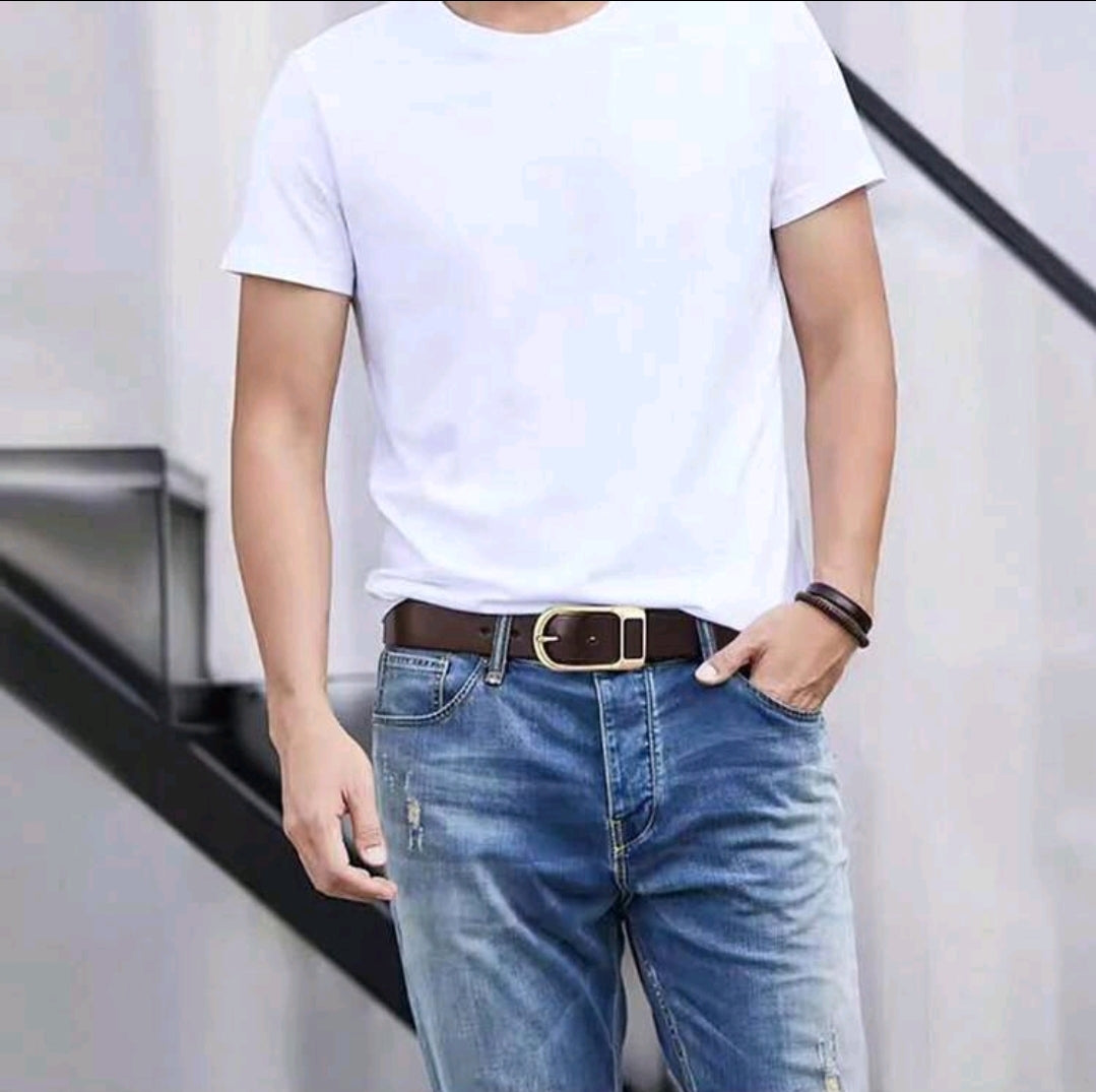 1 pièce Ceinture de haute qualité avec boucle pour hommes