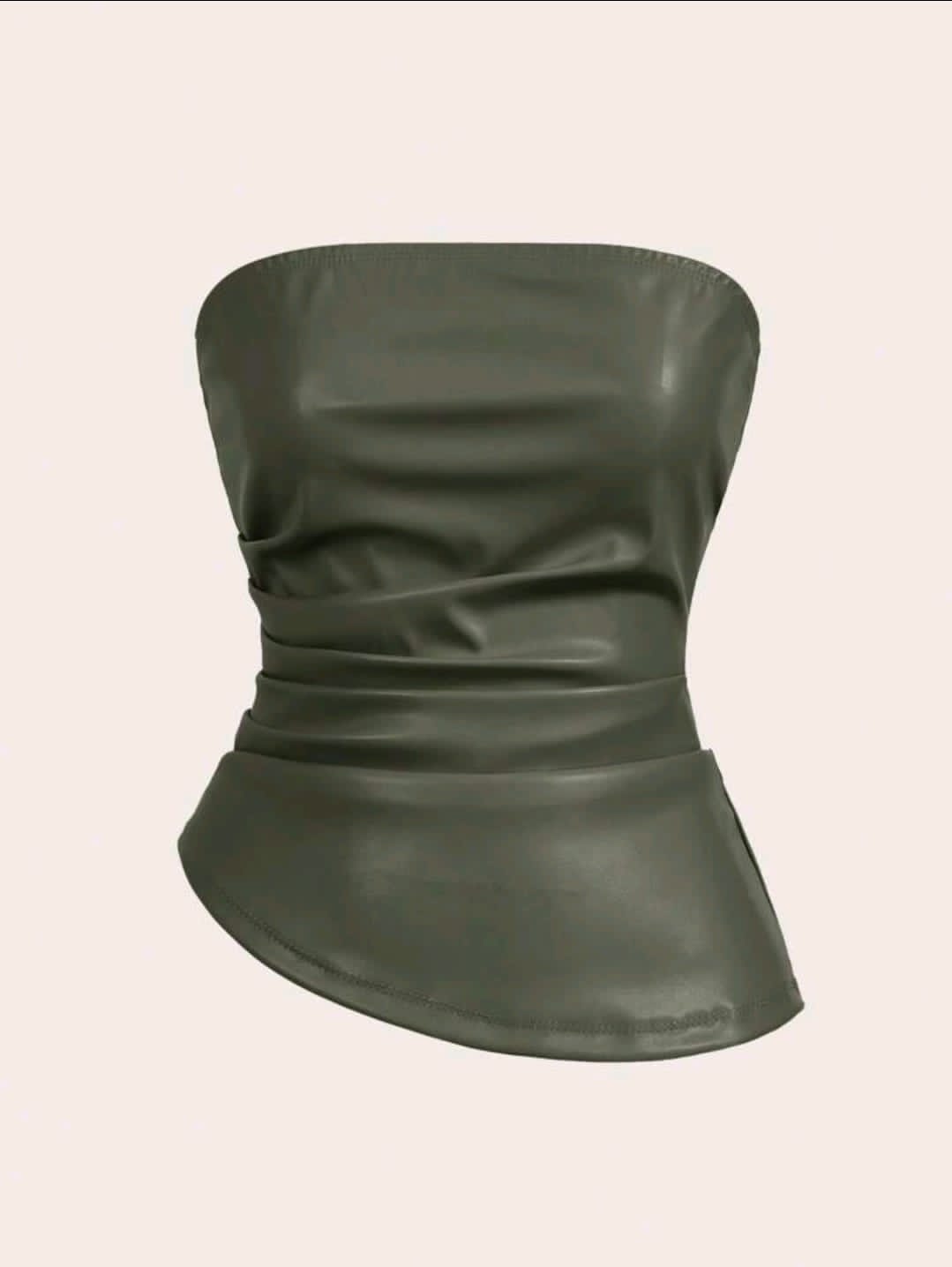 Siren Gaze Top de femme à la mode, plissé avec un ourlet asymétrique, convient pour sortir et les tops de fête