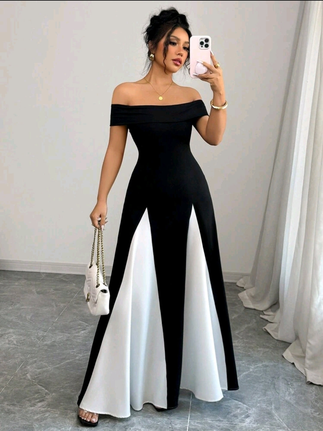 Rafferiza Robe élégante et sexy sans manches en tricot noir, sans bretelles, robe forme trapèze pour femmes