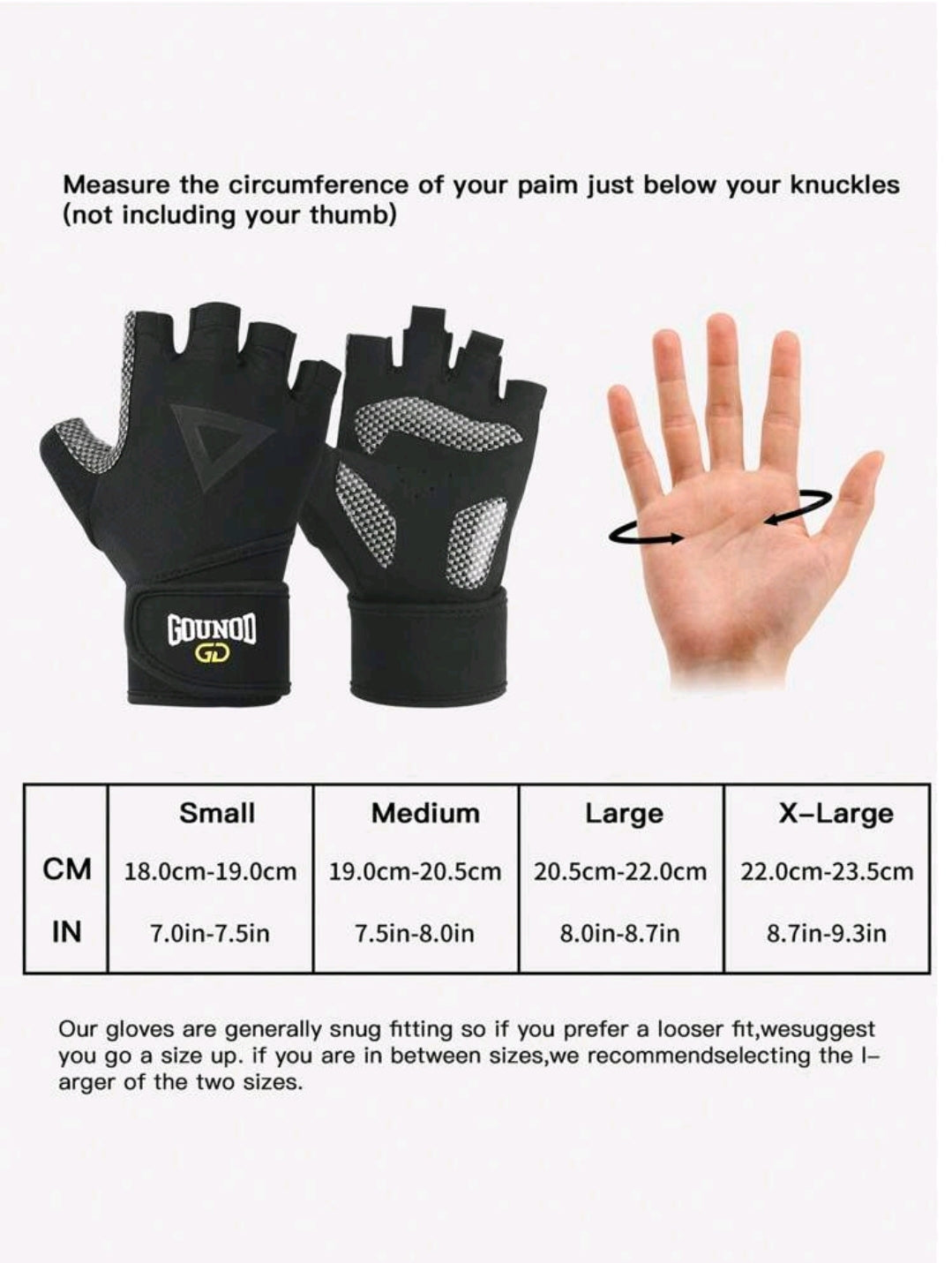 GOUNOD Gants d'entraînement GOUNOD pour hommes et femmes,