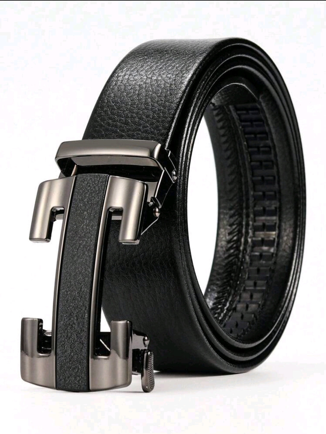 Ceinture pour hommes avec boucle automatique, ceinture avec motif lettre