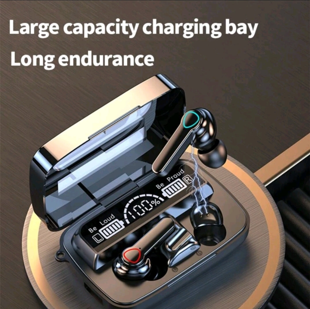 BOATS Nouveaux écouteurs sans fil avec affichage LED tactile intra-auriculaires TWS, écouteurs sans fil pour le sport, la musique et les jeux, compatibles avec tous les téléphones portables, convenant aux étudiants, hommes et femmes, idéaux pour les cadea