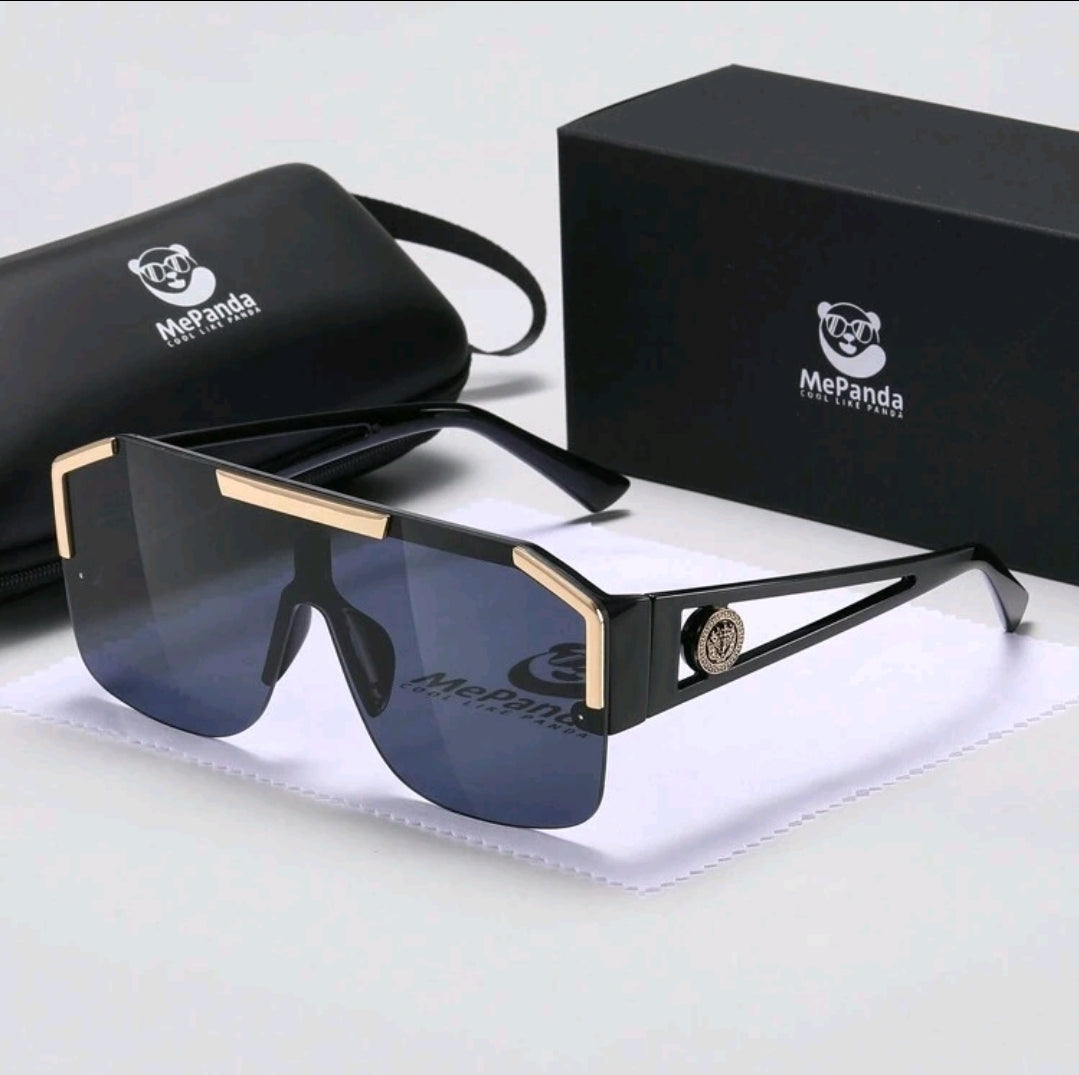 MePanda Lunettes de mode à monture creuse unisexe MePanda avec branches miroir, parfaites pour un look élégant