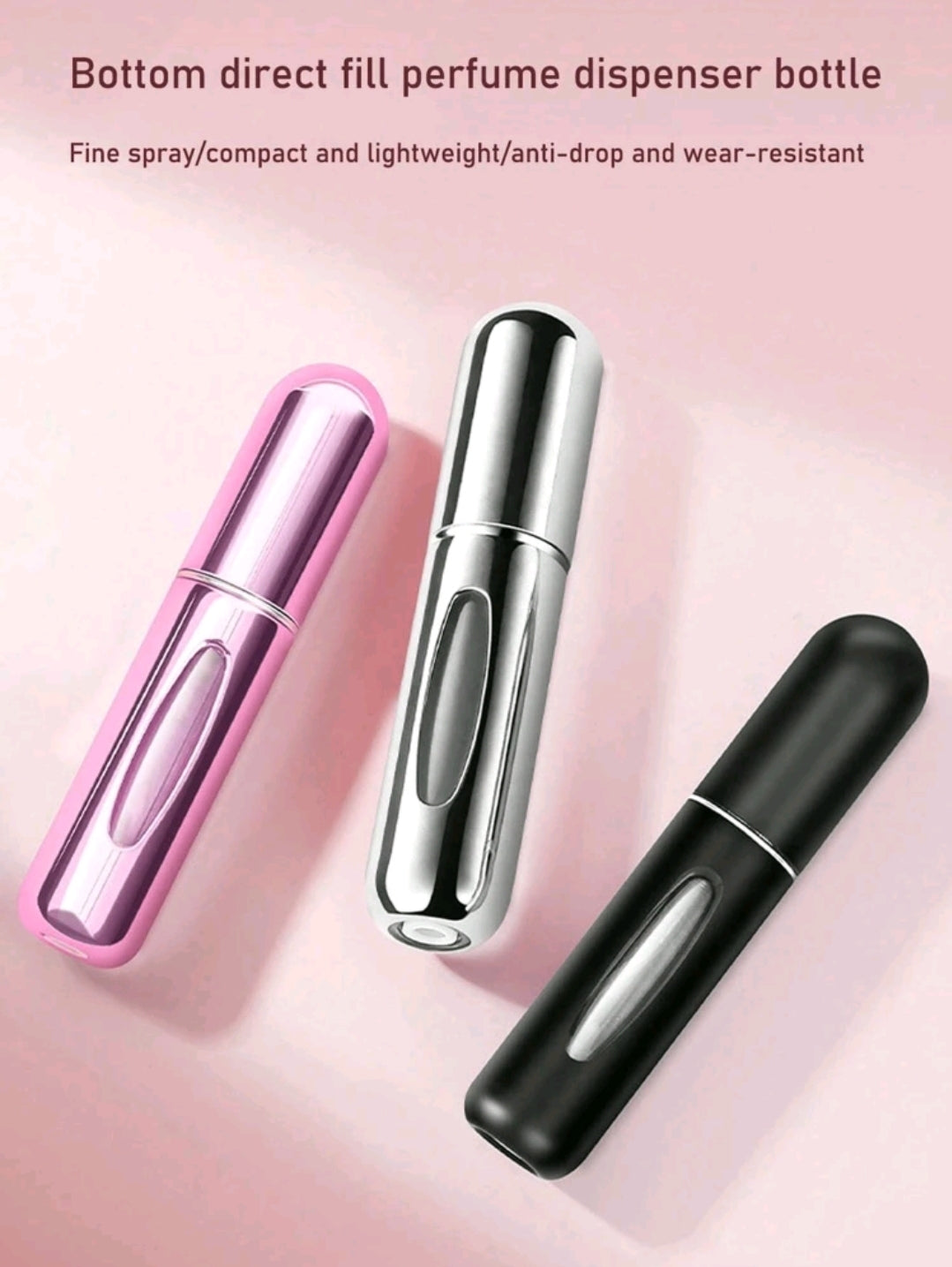 3 pièces Bouteille de recharge de parfum vaporisateur Flacon doseur mini portable Récipient de liquide vide