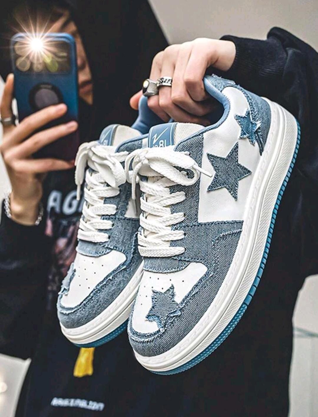 Nouvelles chaussures en canevas à semelle épaisse et respirante, baskets casual à motif étoile, polyvalentes