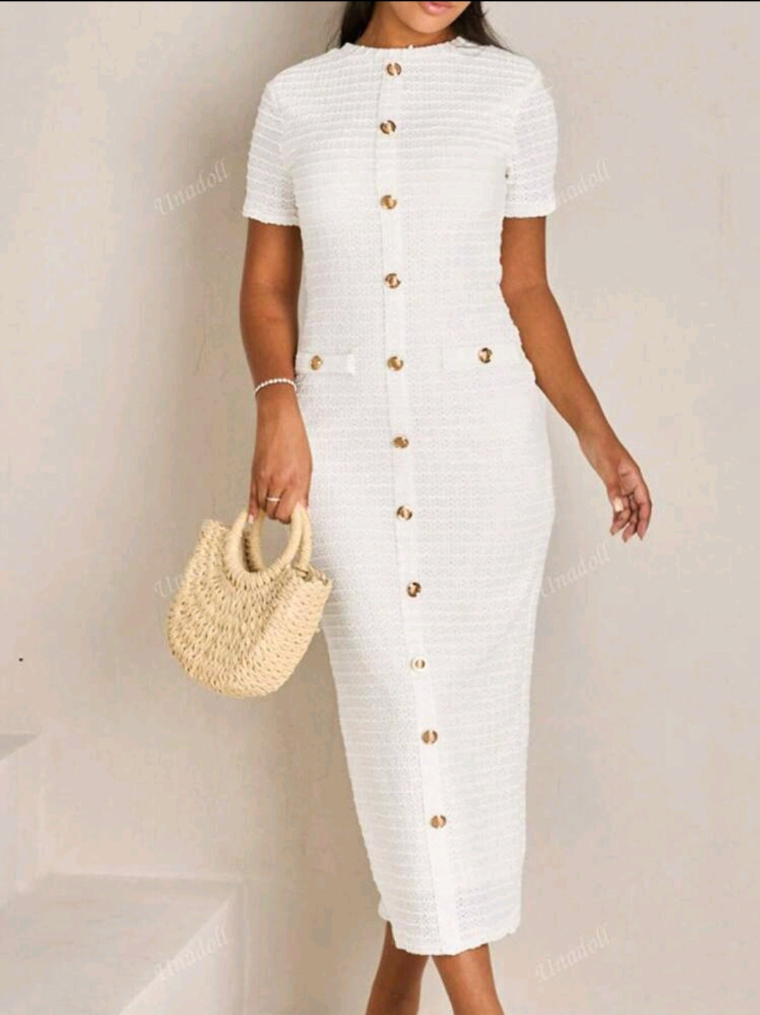 Robe à manches courtes pour dames, idéale pour les sorties d'été, les festivals de musique et les trajets quotidiens