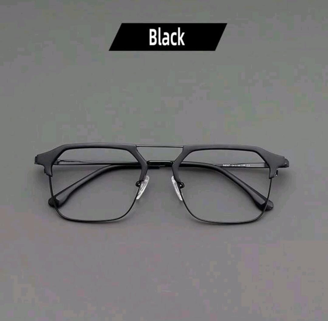 1 paire de lunettes noires carrées à double pont pour hommes,