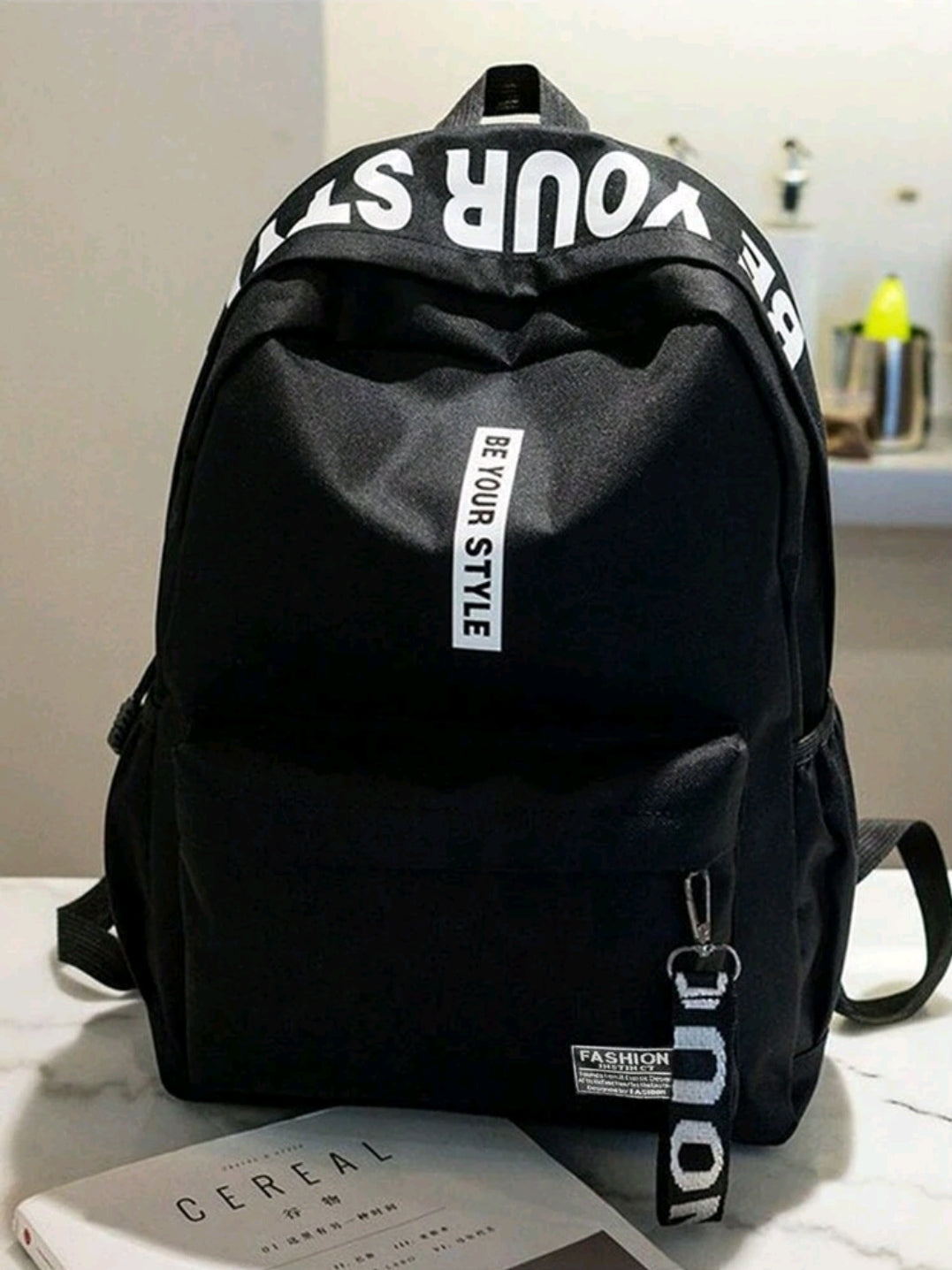 Sac à dos grande capacité, sac à bandoulière léger en dacron, sac de voyage/navette imperméable, sac à dos décontracté, sac d'école
