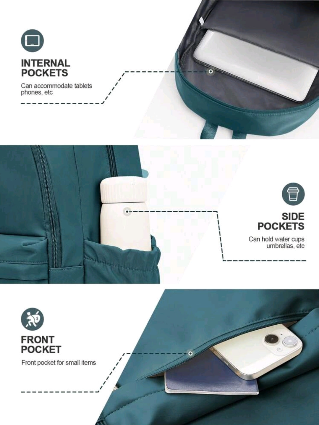 Grand sac à dos pour ordinateur portable pour femmes, sac à dos décontracté classique pour le collège