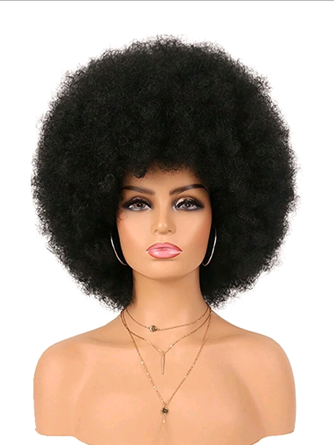 Perruque Afro 70's Pour Femmes, Perruques Bouclées Naturelles Noires, Grandes, Rebondissantes Et Douces, Aspect Naturel Complet Pour Soirées Quotidiennes, Cosplay, Costumes Pour Halloween