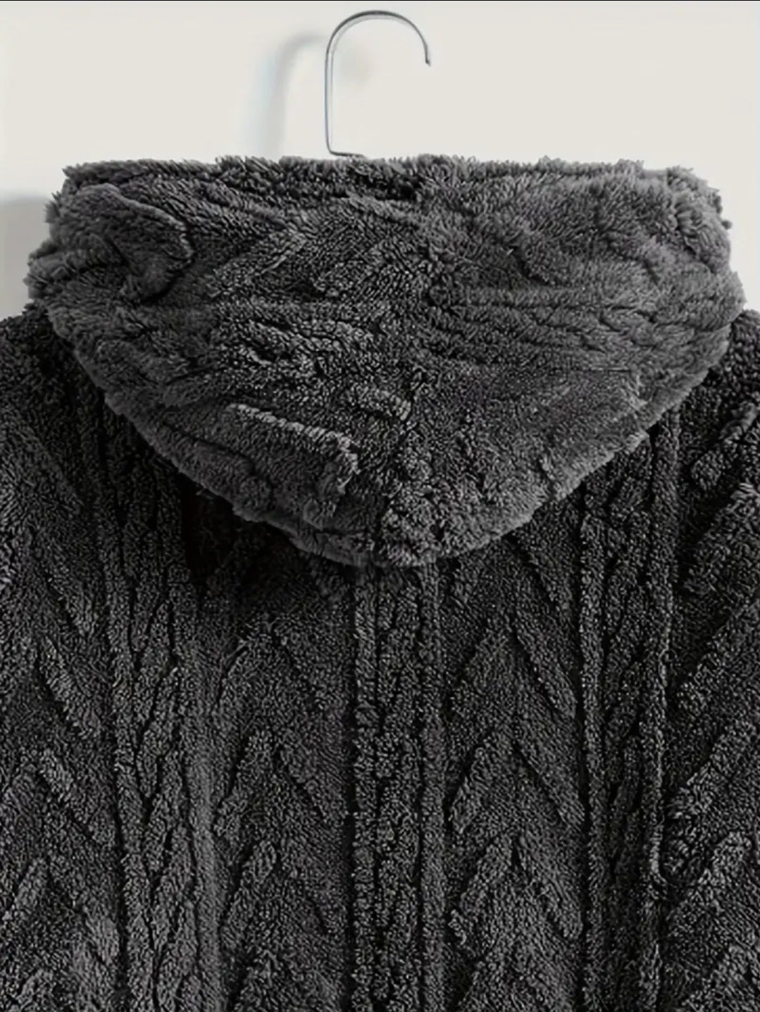 Veste à capuche en polaire de couleur unie pour homme, manteau à fermeture éclair