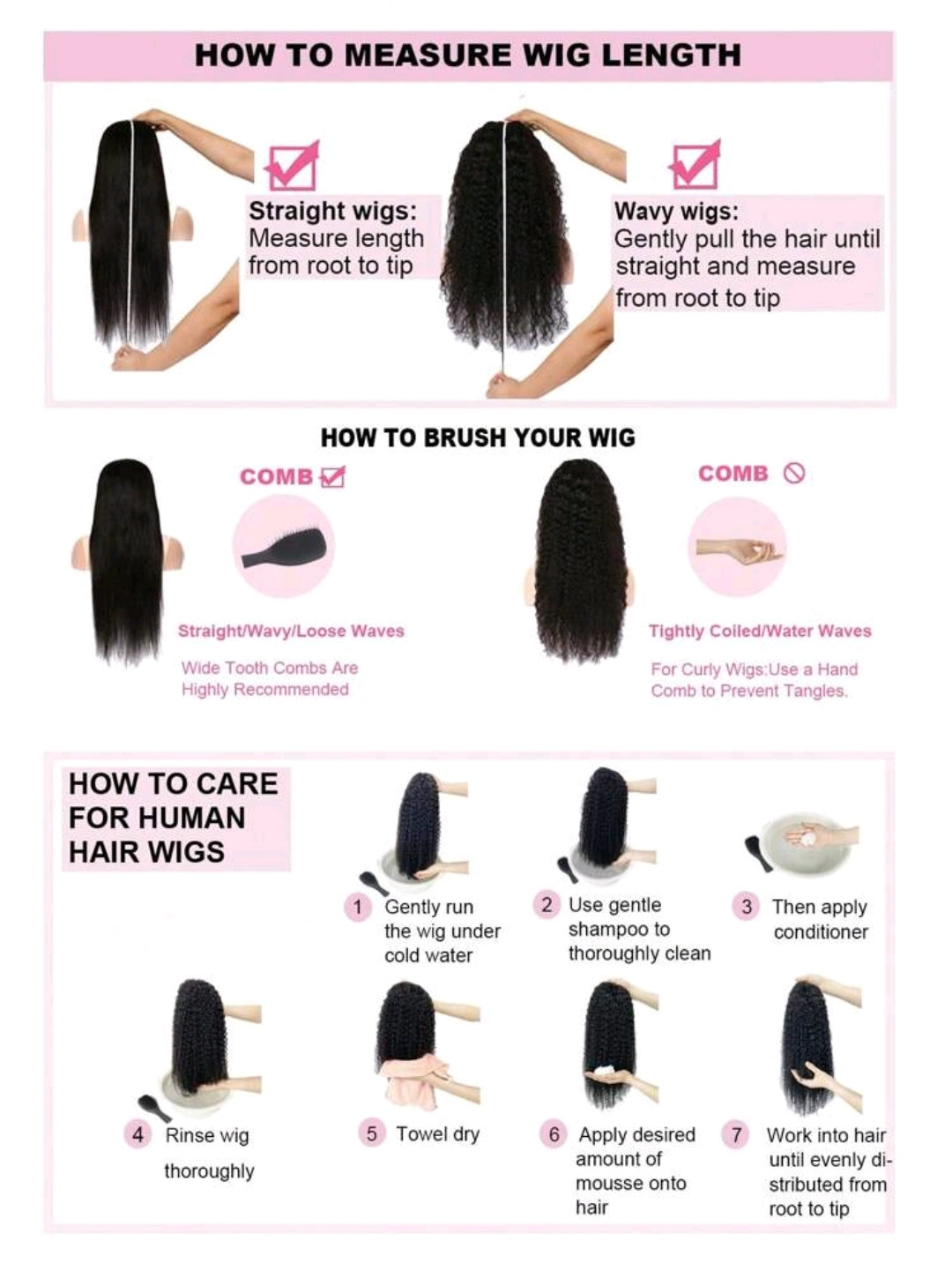 Perruque bandeau à vague d'eau couleur noir naturel, cheveux humains vierges brésiliens non traités, perruque fabriquée à la machine, facile à porter, convient pour 130%, 150%, 180%
