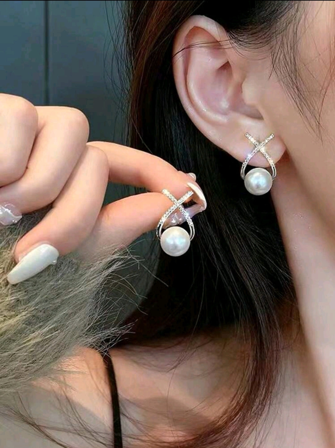 5 paires de boucles d'oreilles élégantes et de personnalité vintage de luxe avec nœud papillon et faux perle